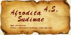 Afrodita Sudimac vizit kartica